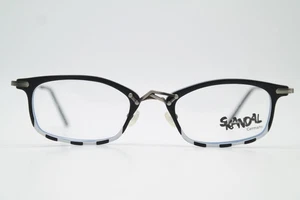 Occhiali Vintage SKANDAL SK 24 Nero Bianco Blu Argento Ovale Montatura - Photo 1/6
