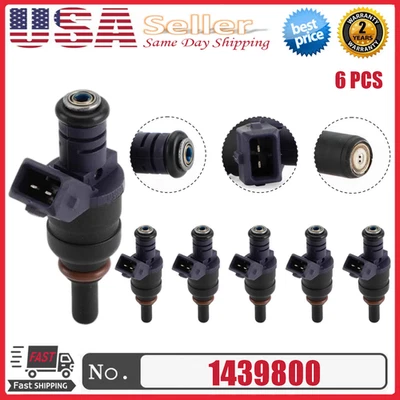 6x 1439800 Fuel Injectors for 2001-2006 BMW 330ci 330i 330xi 530i X3 X5 Z3 Z4 L6 - Изображение 1 из 4
