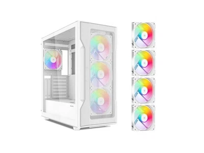 SAMA S40 White ATX Mid Tower Case - High Airflow, 4x 120mm ARGB PWM Fans, - Image 1 of 4