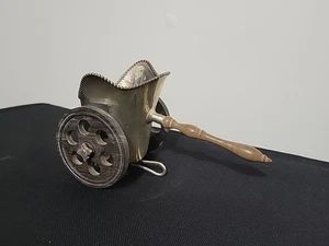 Vintage Sterling Silber Schubkarrenschale mit Holzrädern - 111g Mid Century - Bild 1 von 23