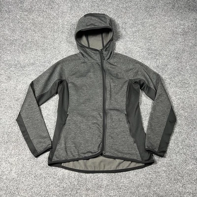 Chaqueta para mujer The North Face gris medio negra con capucha cremallera completa polar elástica Foto 1 de 4
