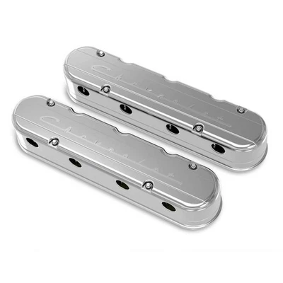 Holley 241-176 2-Pc Fits Chevrolet Script LS Valve Covers, Polished - Изображение 1 из 4