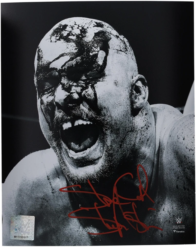 Stone Cold Стив Остин WWE фотография с автографом 8 x 10 дюймов кровь крупным планом - Изображение 1 из 1