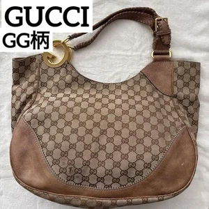Gucci GG pattern shoulder bag in beige and brown - Picture 1 of 24