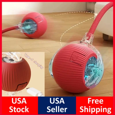 Bola rodante automática inteligente gato perro juguete eléctrico mascota bola móvil juego de 3 Foto 1 de 4