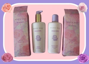 NIB Mary Kay EXQUISITE Bath & Shower Gel AND Body Lotion 2 Item SET 8 oz RARE - Picture 1 of 6