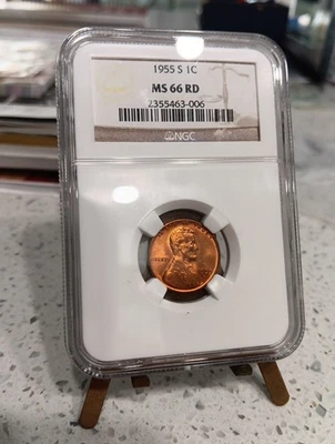 1955-S Penny Graded NGC MS66 RED - Image 1 of 4