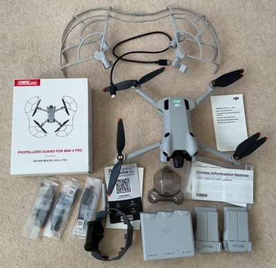 DJI Mini 4 Pro - Drone Only + 3 Batteries. Prop guards. Deactivated. 3.6 hours. - Image 1 of 4
