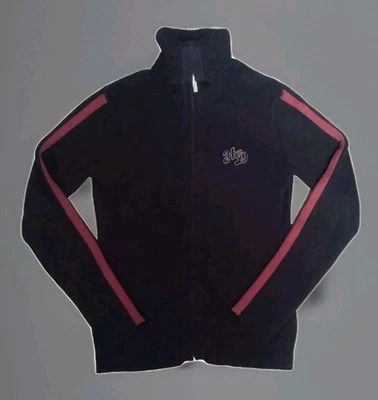 Suéter Harley Davidson Vintage 2007 Cremallera Chal Cuello Negro Tejido Mujeres Pequeño Foto 1 de 4