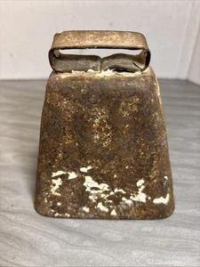 Vtg Cow Bell 3x4x4.25 Orig Clapper Wonderful Rich Tone Loud Good For Sport Fans - Picture 1 of 6