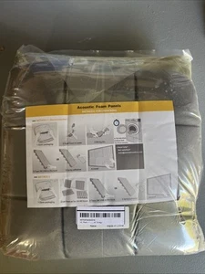 Acoustic Foam Panels 12 Pack Grey - Picture 1 of 3
