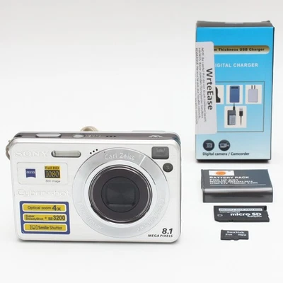 Sony Cyber-shot DSC-W130 8.1MP Digital Camera With Charger Battery Memory Tested - Image 1 of 4