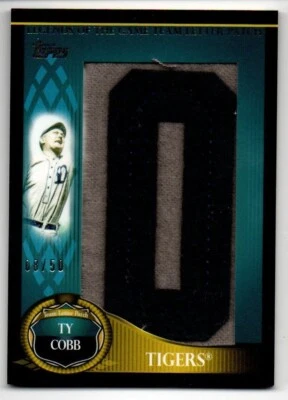 2009 Topps Updates & Highlights Ty Cobb Legends of The Game LGLTP-TC Serial /50 - Image 1 of 2