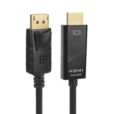 Adapter Kabel 1,8m DisplayPort DP auf HDMI Verbindungskabel 4K * 2K / 30Hz - Bild 1 von 4