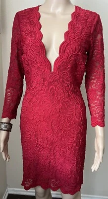 NUEVO CON ETIQUETAS Bebe Mini VESTIDO DE ENCAJE Cuello en V Elastizado Manga Larga Y2K Retro Sin Stock M Foto 1 de 4