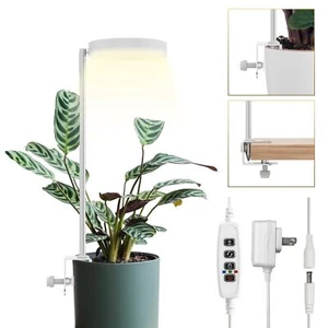 Full Spectrum Grow Lights for Indoor Plants Adjustable Clip Timer Dimmable - Picture 1 of 6