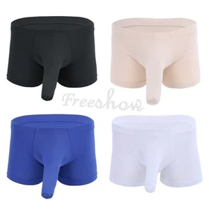 Calzoncillos boxer para hombre ropa interior lencería pene cerrado baúles suaves - Imagen 1 de 22
