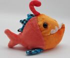 GUND 4' Plush DOWN BY THE SEA Anglerfish Small Orange Plaid Stuffed Toy