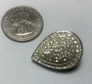 MCM CHRISTIAN DIOR Pave Rhinestone Single Clip on Earring tear-drop shape - Picture 1 of 4