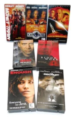 Lot (7) Action/Adventure Thriller VHS Tapes: Money Train Recruit Armageddon Con - Image 1 of 4