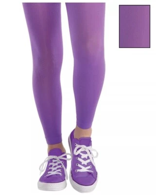 Medias sin pies púrpura Pep Rally disfraz fiesta deporte disfraz niño M/L Foto 1 de 3