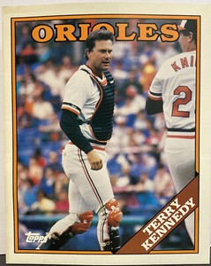 Vintage 1988 Topps Baseball #180 Terry Kennedy Folder