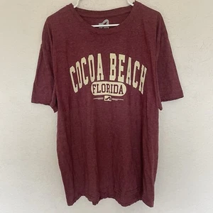 Surf Style Men's Cocoa Beach Tee Shirt Burgundy Size XL - Picture 1 of 6