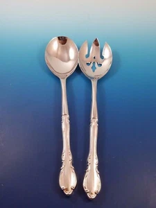 Legato by Towle Sterling Silver Handle Custom Made Salad Set Servers - Picture 1 of 3