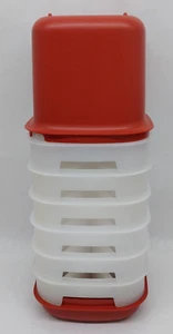 Vintage Tupperware Ice Cube Bucket Holder Orange 1467-1468 / 13 & 6 Ice Trays - Picture 1 of 15