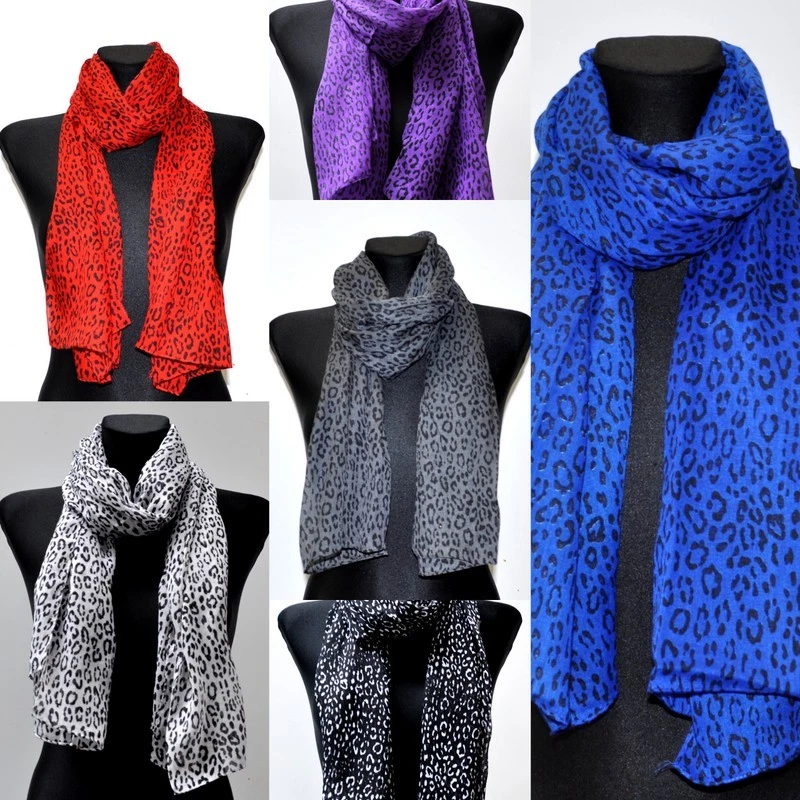 Leo Leopard Schal Halstuch Tuch Langschal Stola Lang Halstücher Tücher Schals