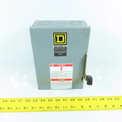 Square D D221N 30A 240VAC 2 Polo No Fusible Seguridad Desconexión Switch Nuevo - Imagen 1 de 4