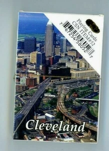 Mazo de cartas Cleveland recuerdo Ohio violonchelo sellado vista aérea centro - Imagen 1 de 5