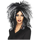 Halloween Ladies Black And White Diabolist Wig