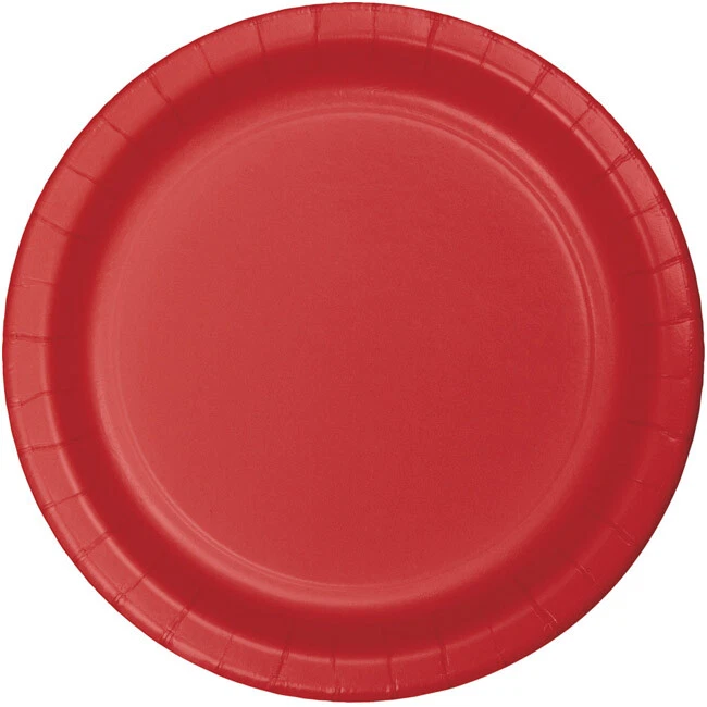 Red Dessert Plates (24) - Party Supplies - Image 1 of 1