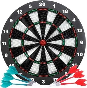Joneytech Sicherheitsdartscheibe für Kinder, 16,4 Zoll Gummi Dartscheibe Set mit 6 Stück - Bild 1 von 7