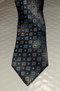 CRAVATTA UOMO APT 9 blu grigio lucido 2,75 x 61 mai indossata - Foto 1 di 5