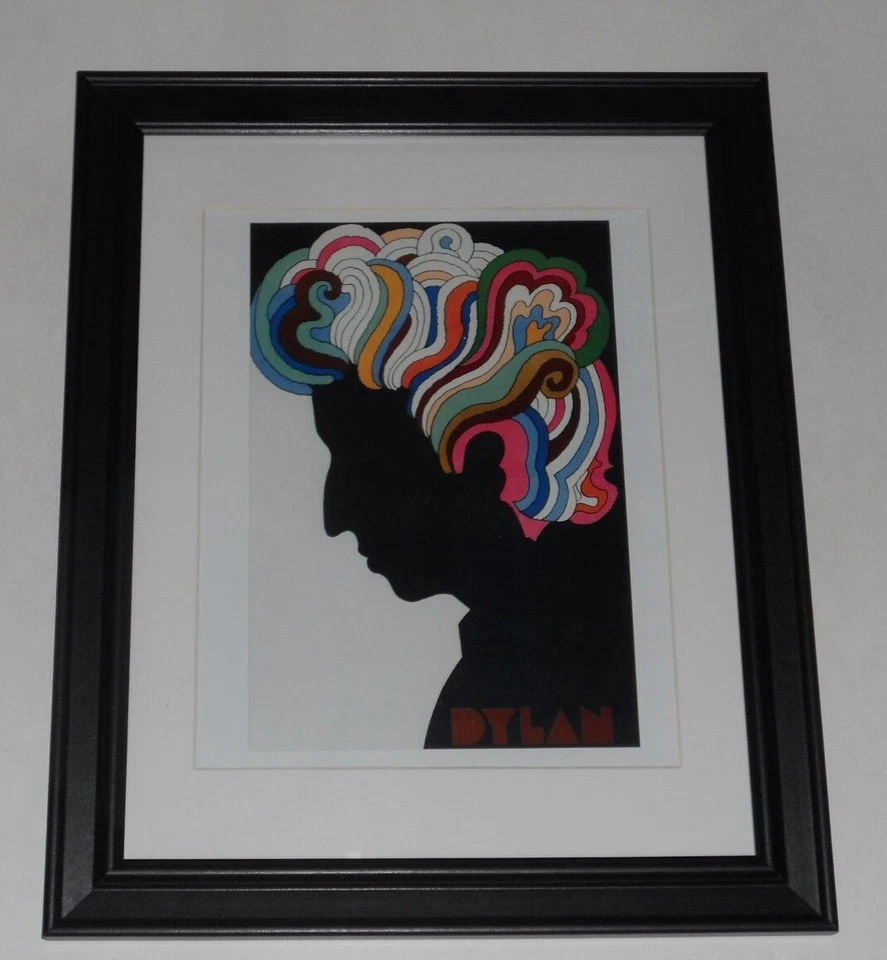 Large Framed Bob Dylan Famous Color Hair Poster 1968, Beautiful! 24" by 20" - Image 1 of 1