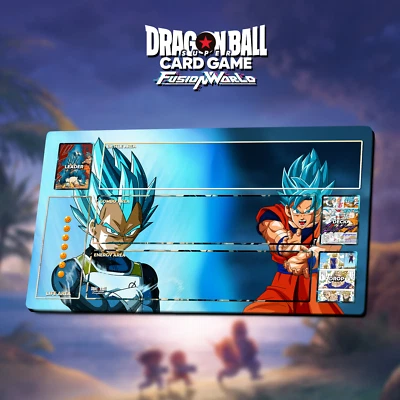 Playmat DBS FW - Goku x Vegeta Blue / Dragon Ball Super : Fusion World Playmat - Imagem 1 de 3
