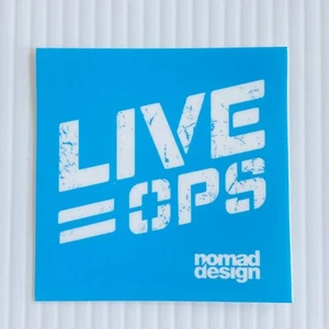 Live Ops Nomad Design Fishing Gear Sticker 3in Blue - Picture 1 of 4