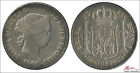 Spain - isabel II 50 Cents Peso 1868 Manila / 12,95 Gr. Silver MBC