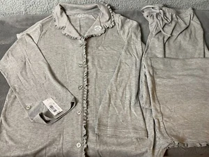 Cabernet Pajamas Womens M Gray Heather Long Sleeve Long Pants Lounge Comfy - Picture 1 of 15