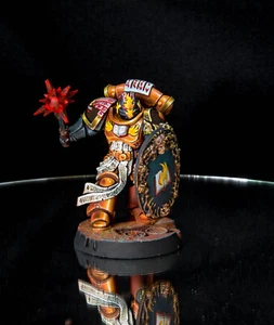 En stock Pintado Covenant of Fire Hero para Warhammer 40k Juego - Imagen 1 de 4