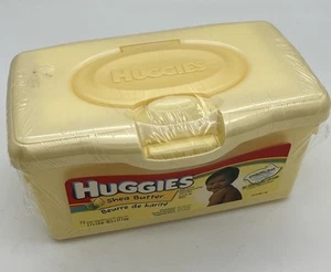 Huggies Baby Wipes 2004 contenedor amarillo emergente sellado manteca de karité 72 quilates nuevo - Imagen 1 de 4