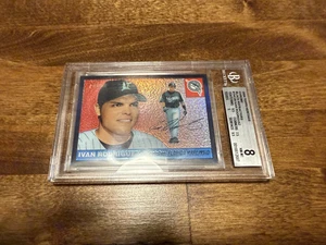 BGS 8 - 2004 Topps Heritage Ivan Rodriguez Black Refractor - Picture 1 of 2