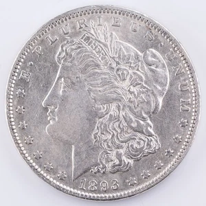 1893 Morgan Silver Dollar XF/AU details $1 - Picture 1 of 2