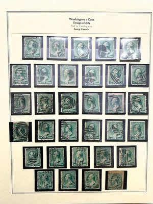 Specialty Collection - US Stamp Sc213 Washington 2c 1883 Fancy Cancels (32)study - Image 1 of 3