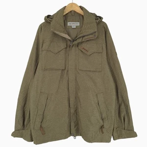 Timberland Jacket Men Waterproof Outdoor Brown Hooded Ua0 Size M - Picture 1 of 11