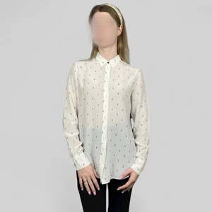 Paul Smith Black Women’s White Ice Cream Pattern Button-Up Shirt – Size 40EU - Picture 1 of 6