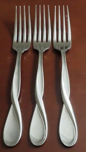 Oneida AQUARIUS Set of 3 Dinner Forks USA Heirloom 18/10 Stainless Flatware B - Picture 1 of 5