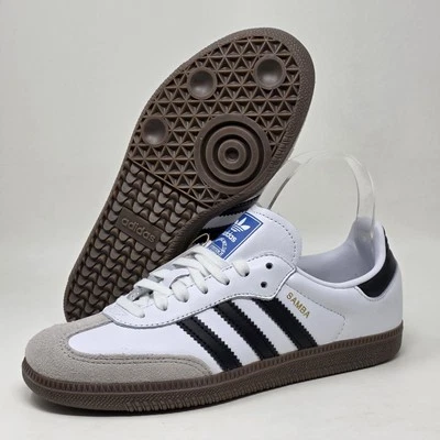 Adidas Samba OG J Kids Footwear Casual Sneakers White Black IE3675 Size 5.5 New - Image 1 of 4